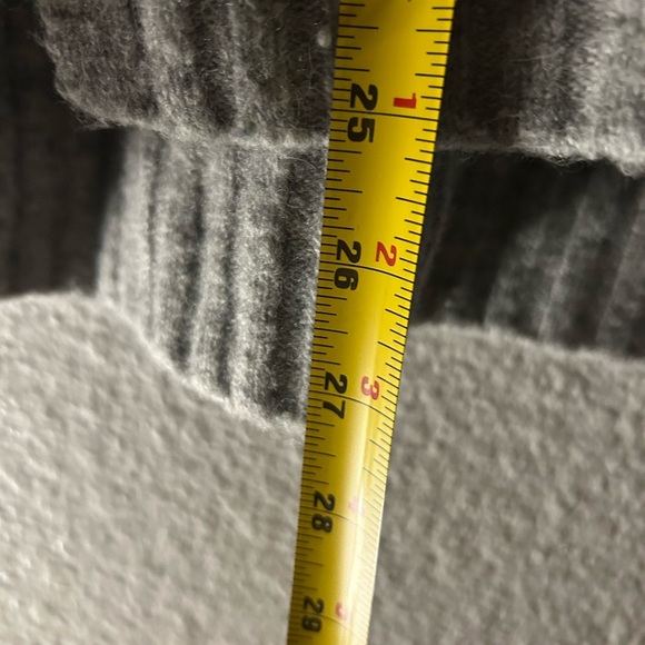 J.CREW Sweater Womens S Wool Alpaca Oversized Boxy Gray Green Striped Cabincore - Picture 10 of 14